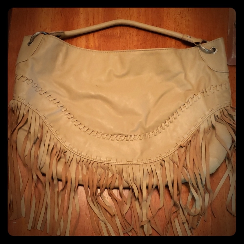Cream Tassel Handbag